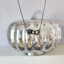 Load image into Gallery viewer, Boo Spider Web Necklace