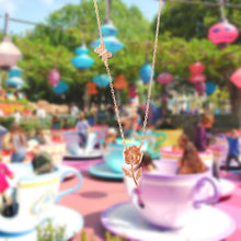 Load image into Gallery viewer, Wonderland Flower and Bread and Butterfly Necklace