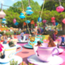 Load image into Gallery viewer, Wonderland Flower and Bread and Butterfly Necklace