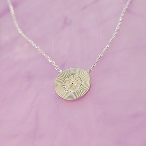 Midnight Vinyl Record Necklace