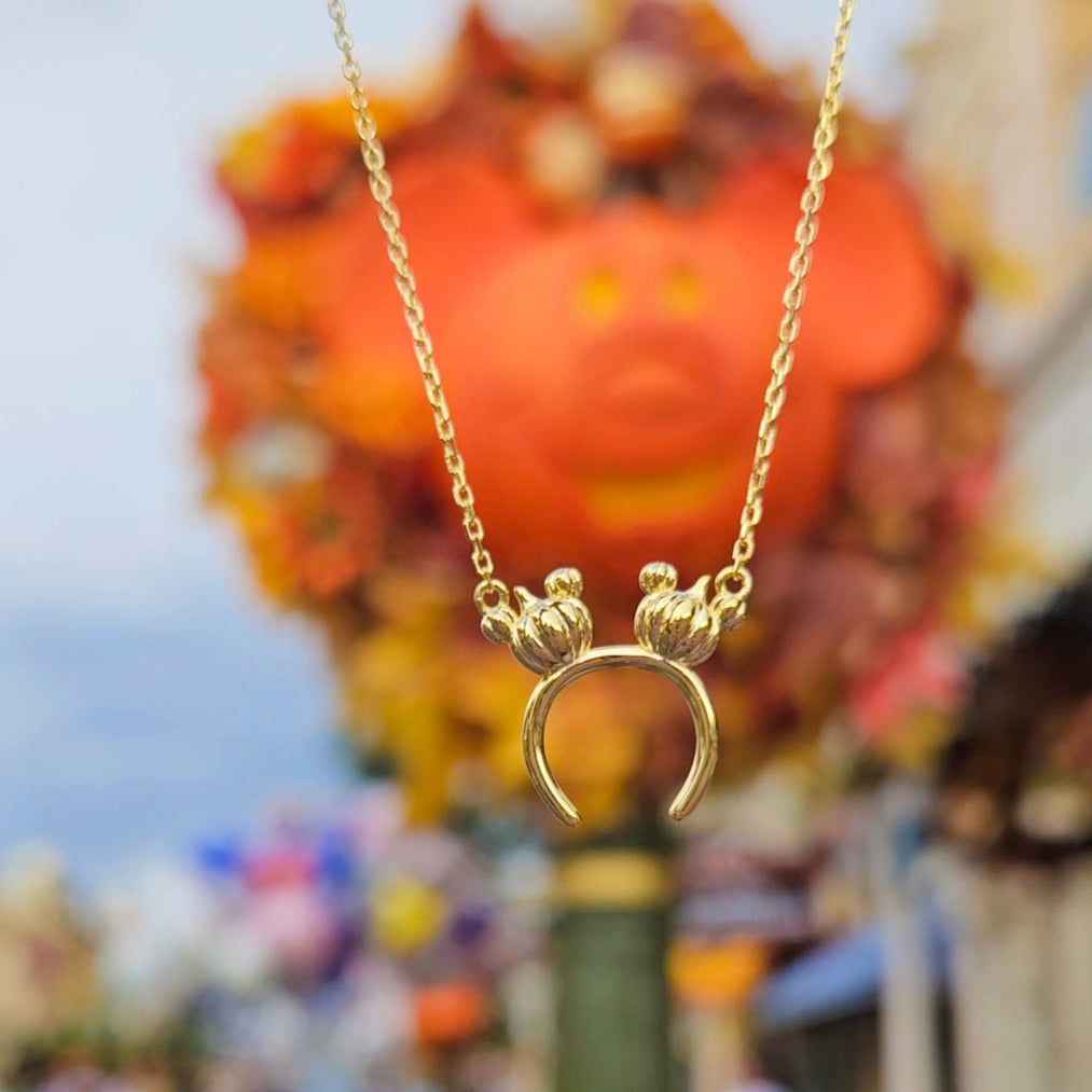 Pumpkin Ear Headband Necklace